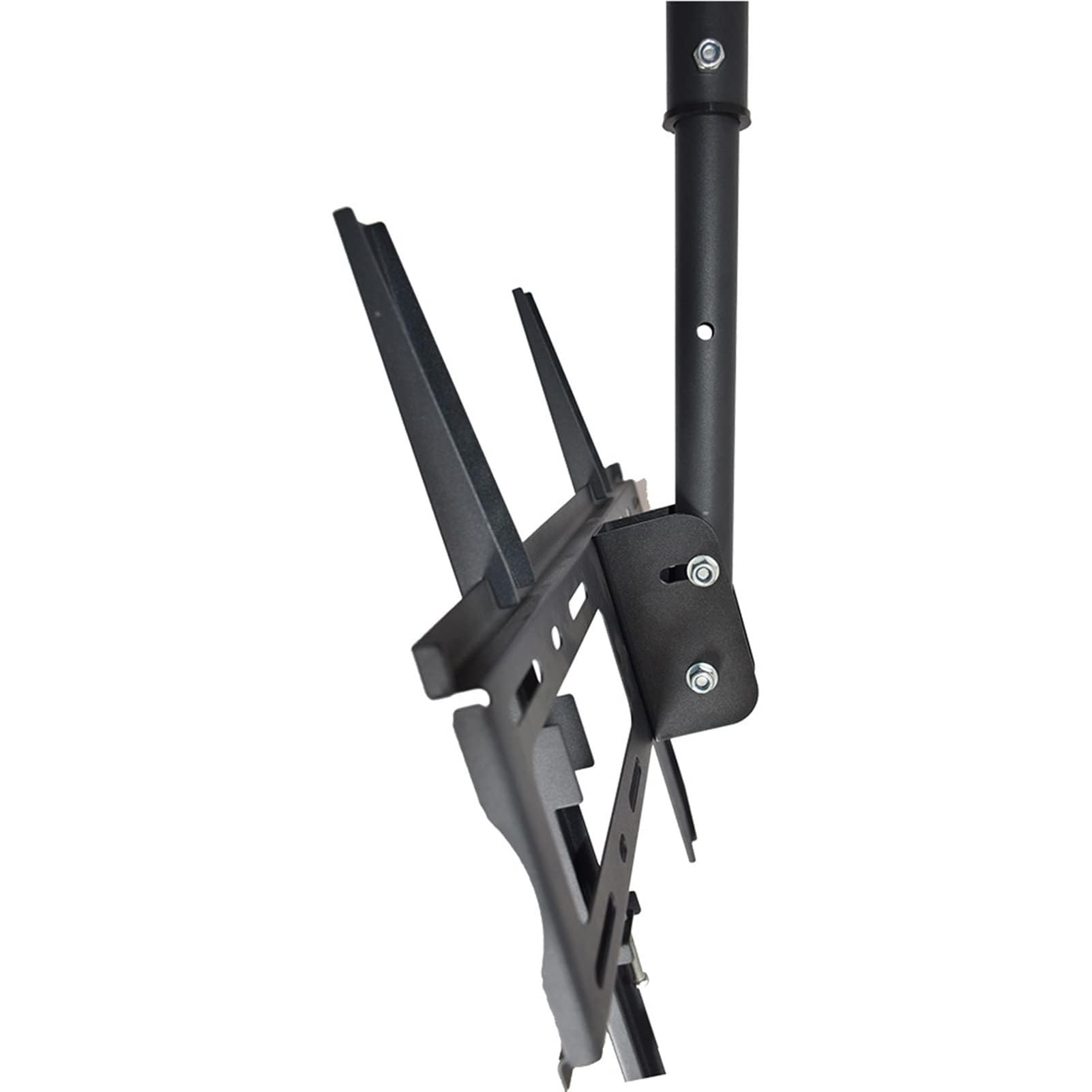 Soporte de techo para TV, diseño de movimiento completo para televisores de 26 a 55 pulgadas, inclinable y giratorio para techos planos y abovedados, fácil instalación, construcción de acero duradero