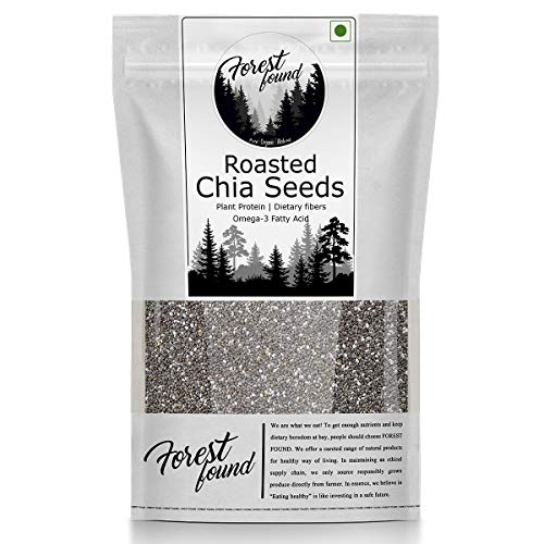 Image of Forest Found Roasted Chia Seeds For Weight Loss | Rich In Omega-3,Fiber,Calcium | Gluten Free (400 gram)