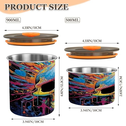Envase hermético de acero inoxidable para café 500 ml miniatura 2