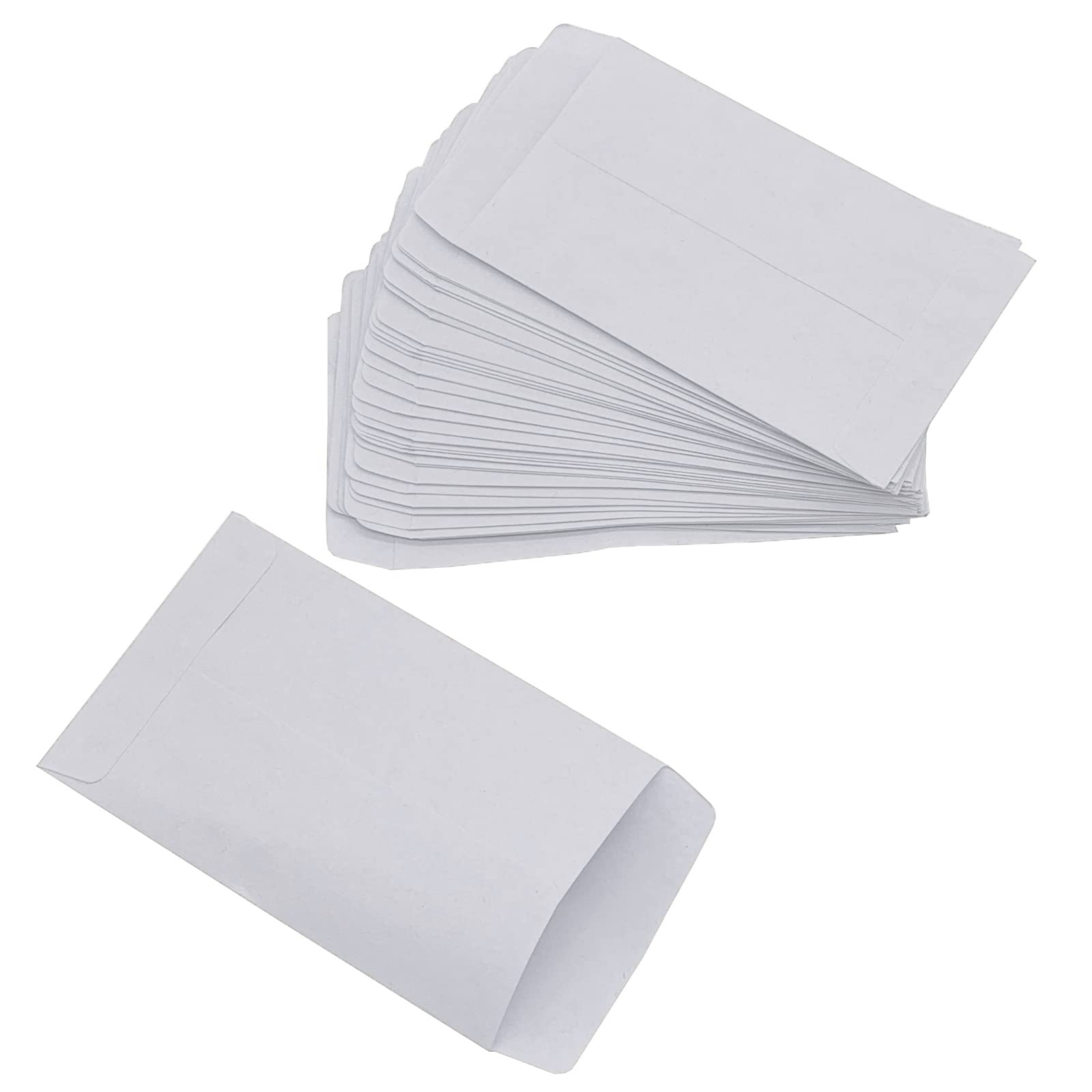 Kraft Paper Envelopes, 100 Pcs Small Seed Money Coin Envelopes, Mini Paper Bag for Pacing Wages, Stamps, Notes (6 * 11cm)