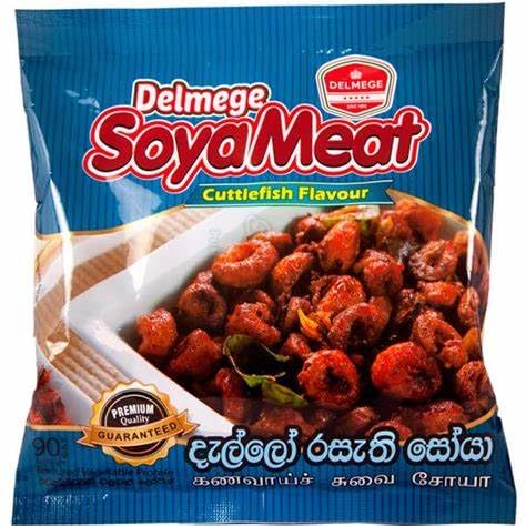 Delmege SOYA Meat | Authentic Sri Lankan Taste | (Cuttle Fish Flavour, Pack of 10)