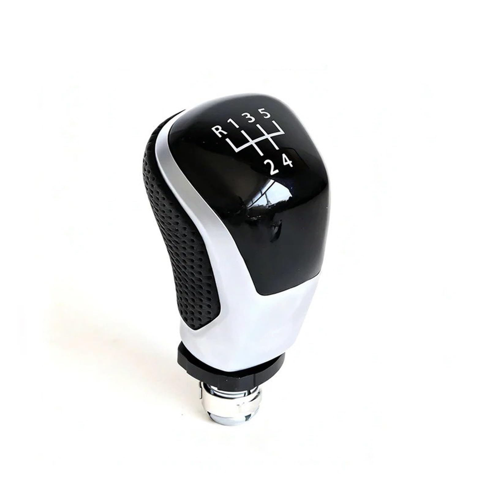 SAUANMNKTP Gearshift Knob for VW for Golf for Polo for Bora for Passat Ibiza 6J 5 6 Speed Car Shift Gear Knob Lever(Silver 5 Speed B)