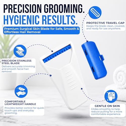 Image of Disposable Razor For Men | Surgical Skin Blade Use And Throw Shaving Razor With Safety Cap | Manual Beard And Face Grooming Tool | Travel Friendly Stainless Steel Blade | ISO, CE Approved (36)