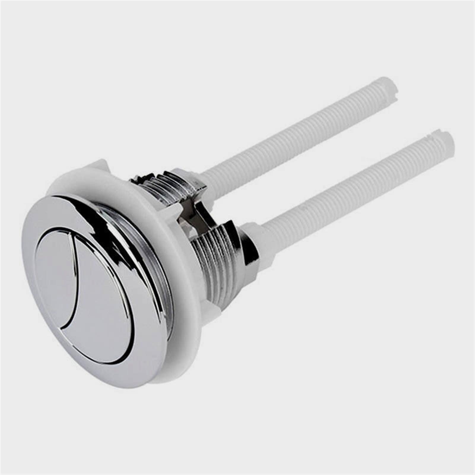 pulsante di scarico WC, Pulsante di scarico for serbatoio dell'acqua del WC a doppio, aste da 38 mm, accessori for bagno, pulsante, interruttore, argento