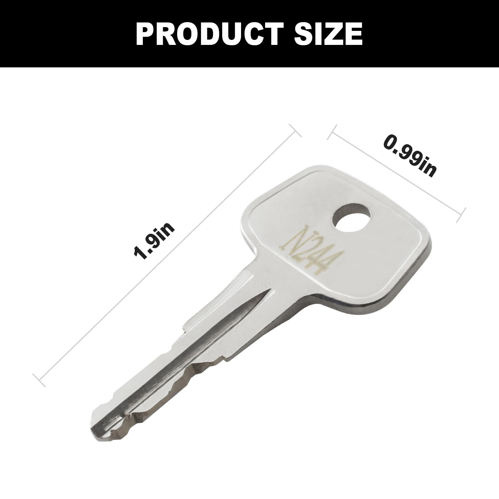 seork N244 Car Rack Replacement Key (2 Pcs) Fits for Thule Compatible Roof Racks, Cargo Box, Carriers, Crossbars