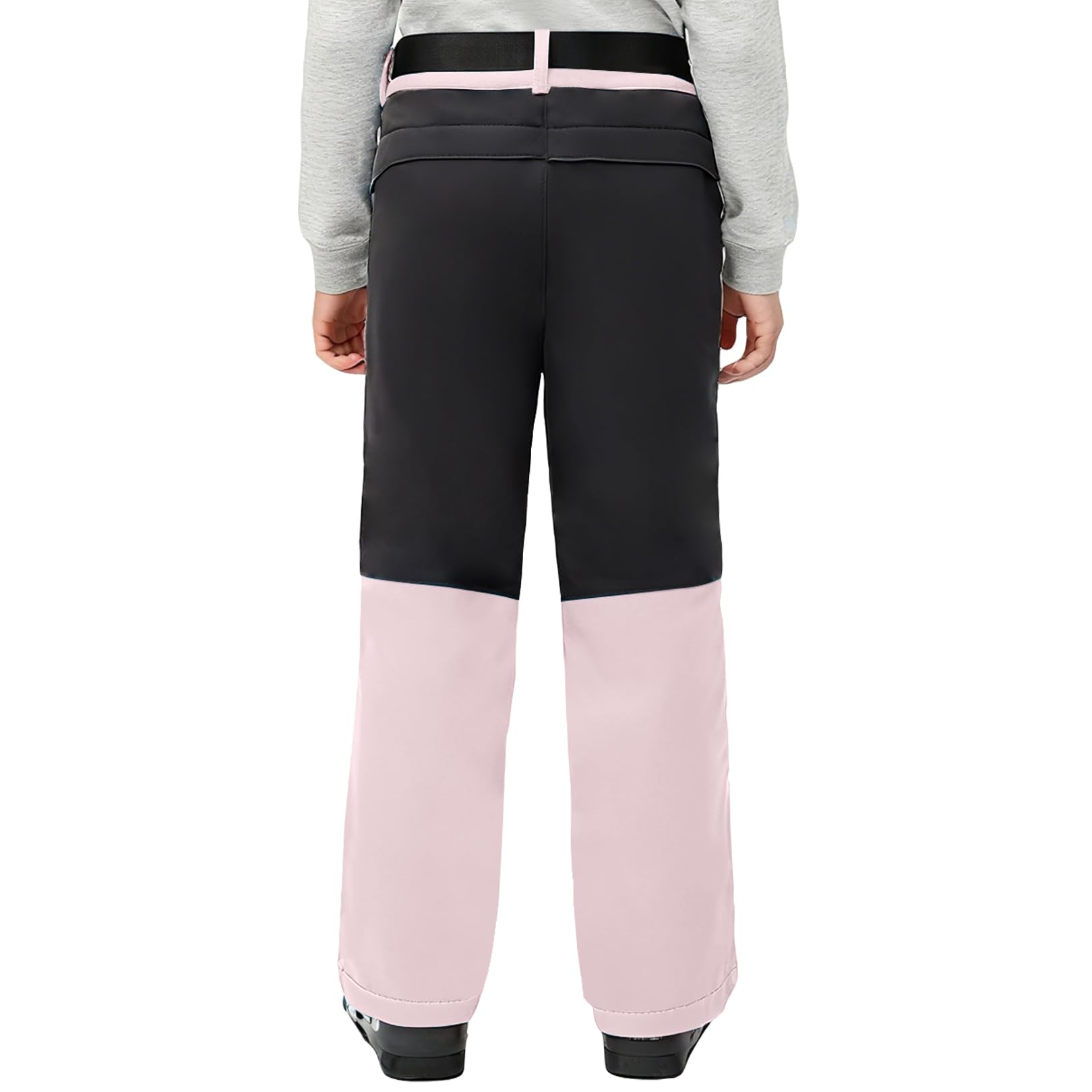 Holure Pantalones deportivos de forro polar para niños, impermeables, resistentes al viento y cálidos, con bolsillos con cremallera