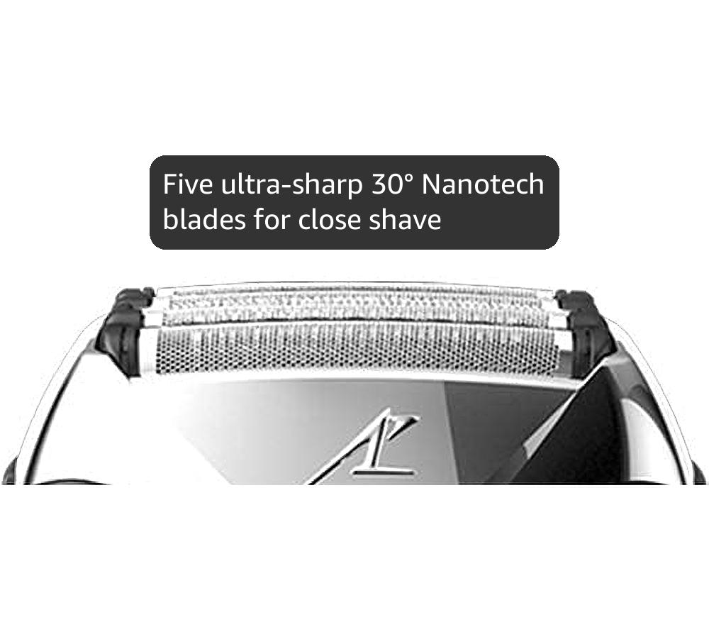 Panasonic ARC5 Electric Razor for Men with Pop-Up Trimmer, Wet/Dry 5-Blade Electric Shaver with Intelligent Shave Sensor and Multi-Flex Pivoting Head – ES-LV65-S (Silver)