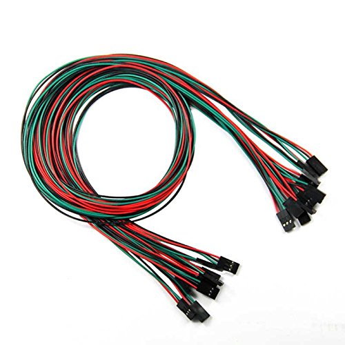 DollaTek 10 pcs/lot 70cm 3 Pin Female to Female Jumper Wire Dupont Cable for 3D Printer image 5