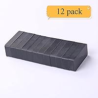 Vista 3 de Ferrite Blocks Ceramic Magnets 1 7/8" x 7/8" x 3/8" Rectangular Magnets, Grade 8 - for Crafts, Science and Hobbies - 12 Pieces