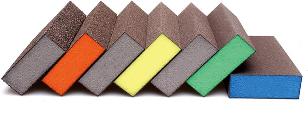 Sander Paper,Professional Sanding Sponge Blocks Set - 20PCS, Washable & Reusable, 60-220 Grit for Wood, Metal, and More(60Grit)