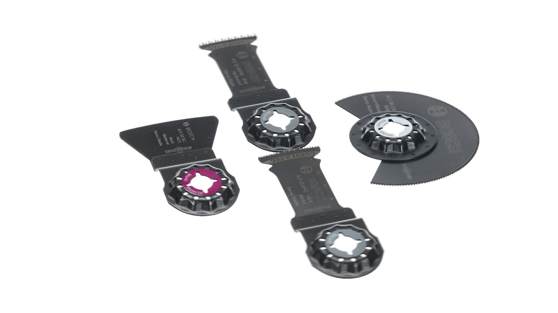 Set Accessori Bosch Per Utensile Multifunzione - 4 Pezzi Starlock: Lama Legno, Foro Faretti, Disco Diamantato, Lama Metallo - Foto 4