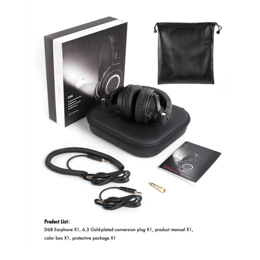 l Cuffie DJ Over Ear Monitor Auricolari pieghevoli Cuffie bassi per la registrazione