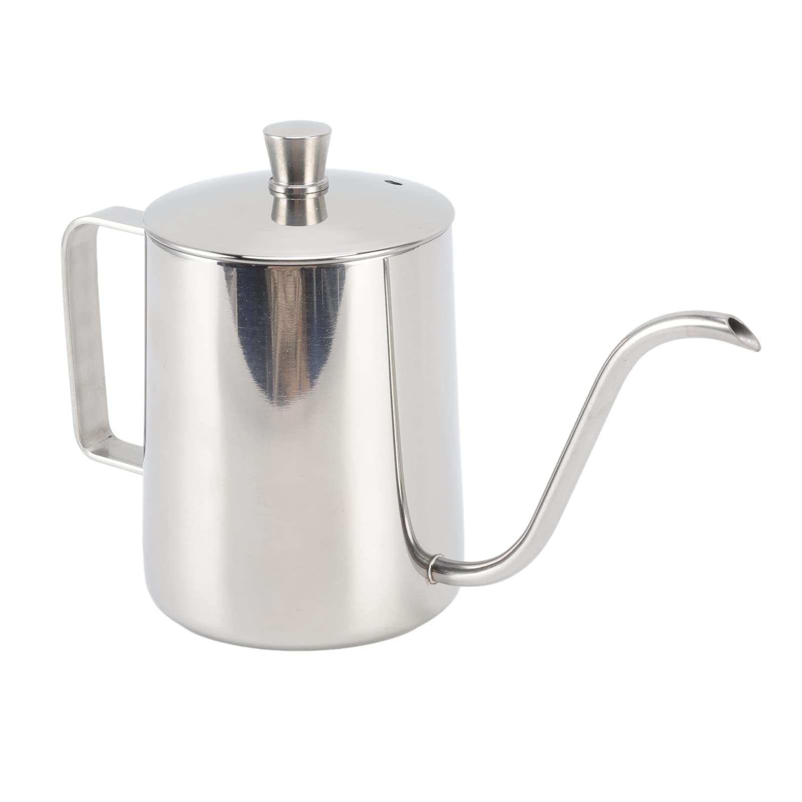 NDNCZDHC Coffee Kettle with Lid Stainless Steel Pour Over Coffee Maker Gooseneck Kettle Drip Coffee Pot for Home Office(350ml silver)