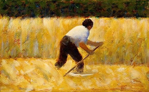 Tableau la Faucheuse de Georges Seurat impression d'art murale 60x90cm