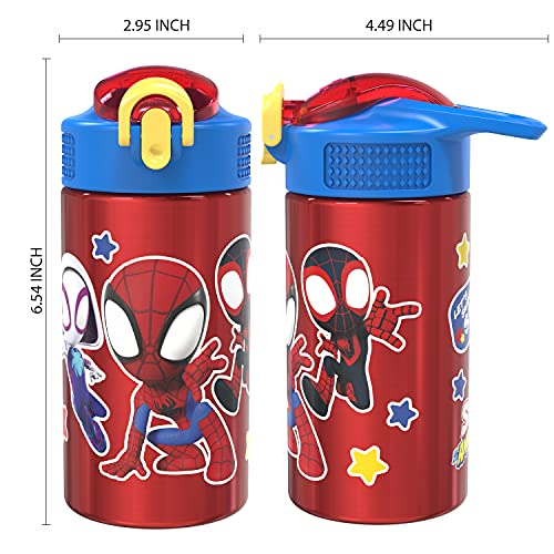 image for Zak Designs Marvel Spider-Man 18/8 Single Wall Stainless Steel Kids Wa