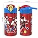 Zak Designs Marvel Spider-Man 18/8 Single Wall Stainless Steel Kids Water Bottle, Flip Straw Locking Spout Cover, Durable Cup for Sports or Travel (15.5oz, Non-BPA, Spidey and His Amazing Friends)
