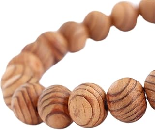 念珠ドットコム 約8×9ミリ 屋久杉 ブレスレット ストレート【数珠ブレスレット 腕輪念珠 世界遺産 屋久島 天然木 やくすぎ お守り プレゼント 男性用 女性用 メンズ レディース 2000700103467】