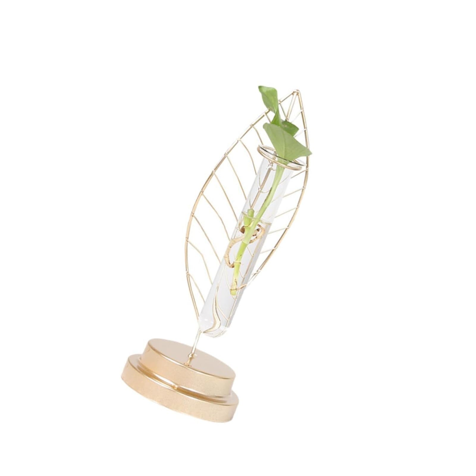 Jarrón de flores decorativo con hoja oro para regalar en inauguraciones de casa