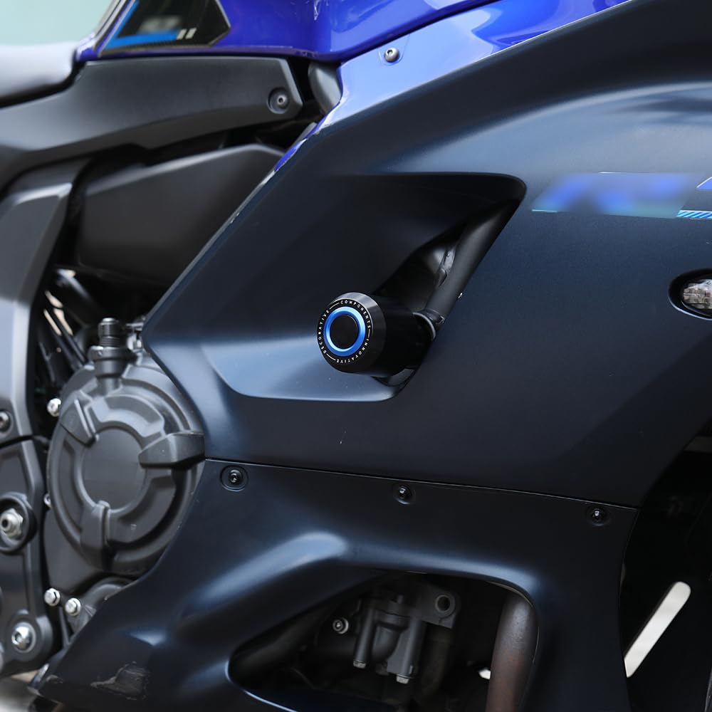 Modeer Kompatibel mit Ya.maha YZF R7 2021~2024 Motorradrahmen Antikollisions-Fallschutz Slider Crash yzfr7 r 7 Zubehör (Schwarz)