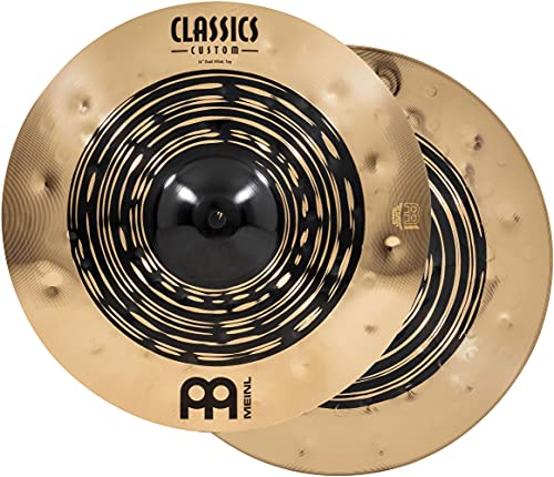 Meinl Cymbals Classics Custom Dual 14″ Hihat Cymbal (paar), donkere en briljante afwerking – Made in Germany – voor Rock, Metal en Fusion, 2 jaar garantie, (CC14DUH)