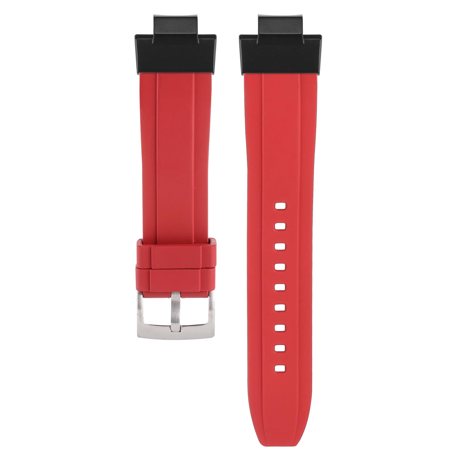 Shangshi Rubber Replacement Band Strap Watch Band For Casio MTG-B3000 MTG B3000 (black red)