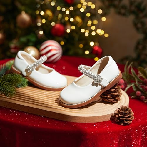 Image of PHIRAMIN Toddler Girl Mary Jane Dress Shoes-Little Girl School Uniform Shoes for Wedding Party