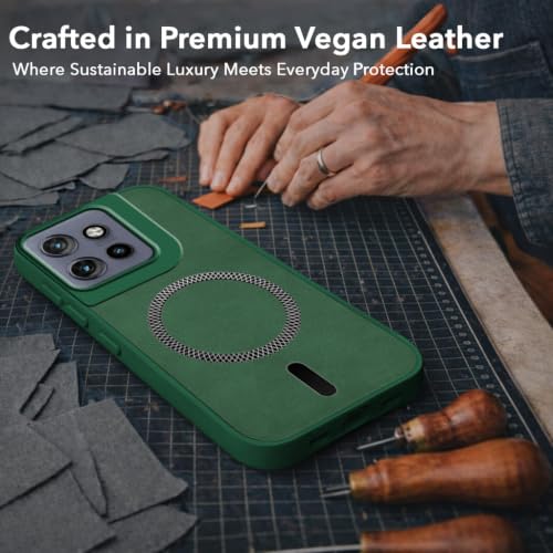 Image of Jkobi Leather Finish Back Cover Case for Motorola Moto Edge 50 Neo (MagSafe Compatible Wireless Charging | Soft Touch | Camera Bump Protection)