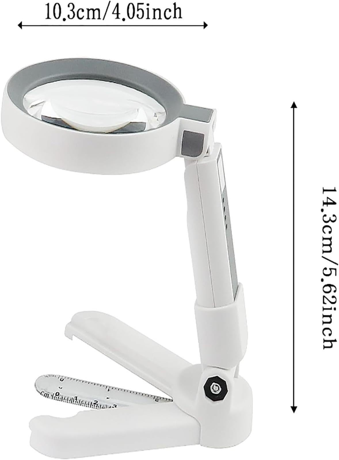 Lente d'ingrandimento da tavolo portatile USB 18 LED Misurazione scala luminosa Ingrandimento 5X 11X Adatto for anziani Lettura Ispezione saldatura Monete Esplorazione di gioielli