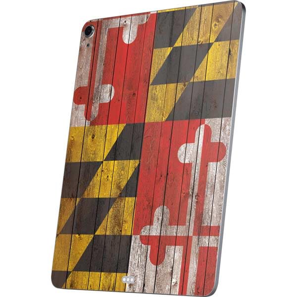 Skinit Decal Tablet Skin Compatible with iPad Air 11in (2024-2025) - Maryland Flag Dark Wood Design