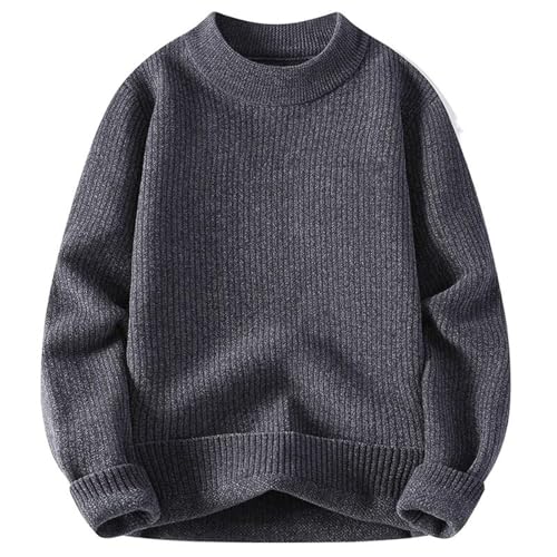 Men's Sweater Fall Winter Thickened Pullover Casual Loose Fit Knit Top for Men3