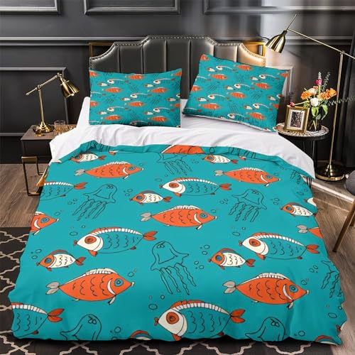 Housse de couette poissons 3D : finis les lits ternes et froissés - 4
