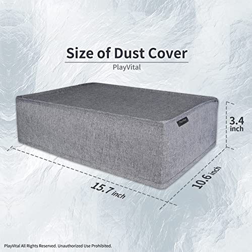 Image of PlayVital Gray Nylon Horizontal Dust Cover for ps5, Soft Neat Lining Dust Guard for ps5 Console, Anti Scratch Waterproof Cover Sleeve for ps5 Console Digital Edition & Disc Edition