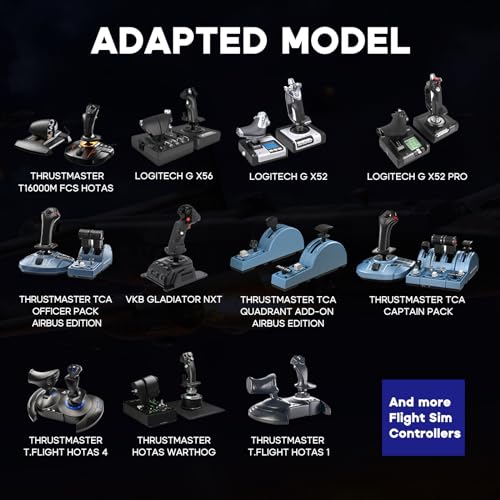 Image of DIWANGUS Hotas Mount Foldable Desk Mount for Flight Joystick Throttle Hotas Joystick Mount for X52 /X52 Pro /X56 T16000M /HOTAS Warthog /T Flight One /4 /TCA /VKB Gladiator NXT /VPC WARBRD(2PCS)