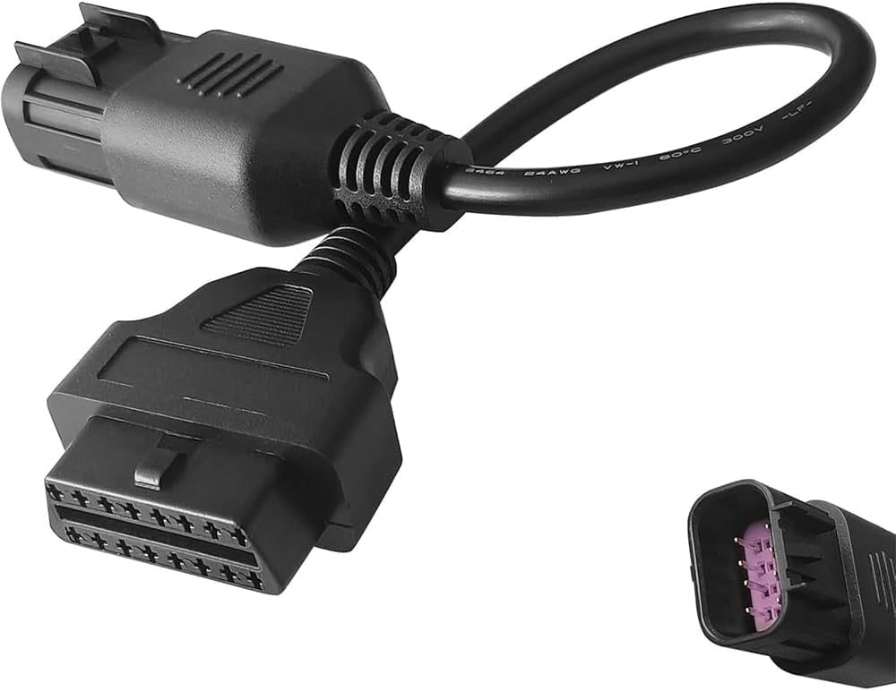 8 pin Polaris Slingshot Adaptor OBD2 Diagnostic Cable Fit for Polaris ATV Motorcycle Slingshot Polaris Motorcycle,RZR,Ranger,General,Sportsman,ACE,CAN EOBD OBD2 ATV Scan Tool Cable
