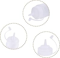 Vista 3 de 15 botellas exprimibles de 8 onzas, botella de plástico para condimentos con tapas giratorias, botella exprimible para salsas, salsa de tomate