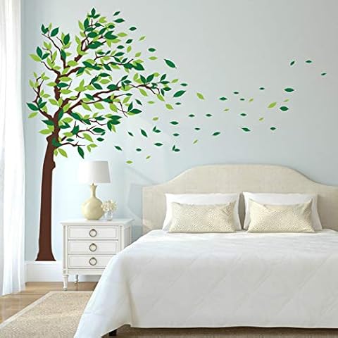 Decalmile Green Tree Wall Stickers for Home Cover