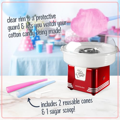 image for Nostalgia Cotton Candy Machine - Retro Cotton Candy Machine for Kids w