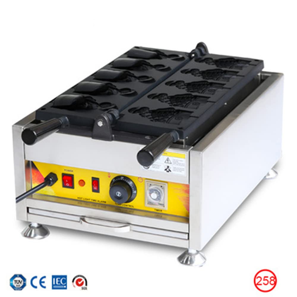 open mouth Ice cream taiyaki machine commercial electric fish waffle machine (110V)