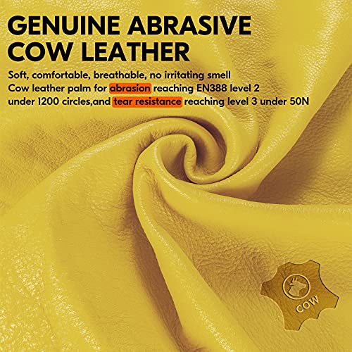 Vgo... 1-Pair Safety Work Gloves, Mechanics Gloves, Impact Gloves, Anti-Vibration Gloves, Water-Repellent Gloves, Heavy Duty (Size L, Gray, Ca7725) #TOP4