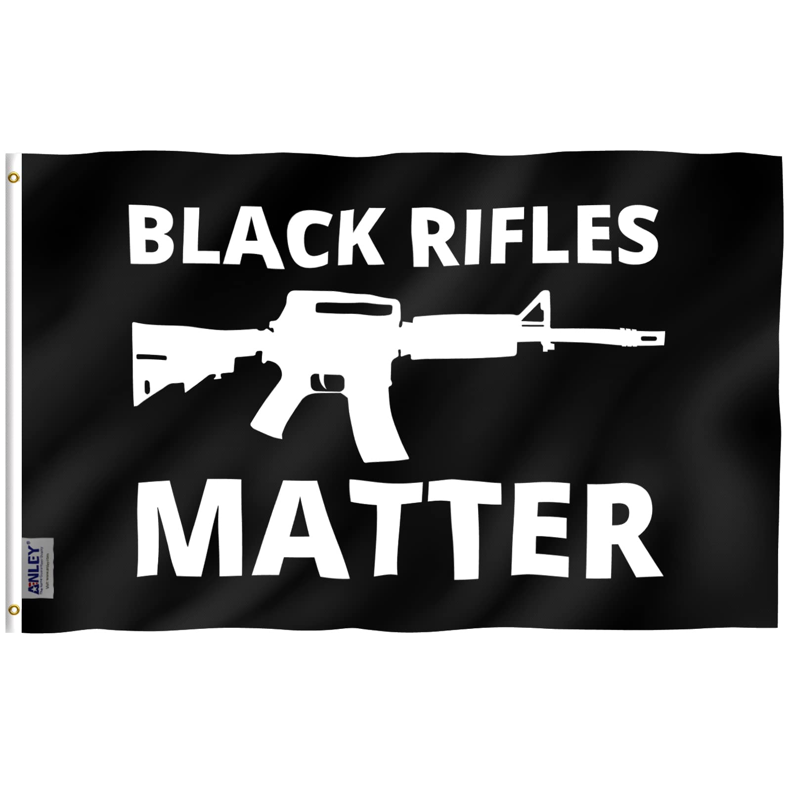 Amazon.com : Anley Fly Breeze 3x5 Foot Black Rifles Matter Flag - Vivid ...