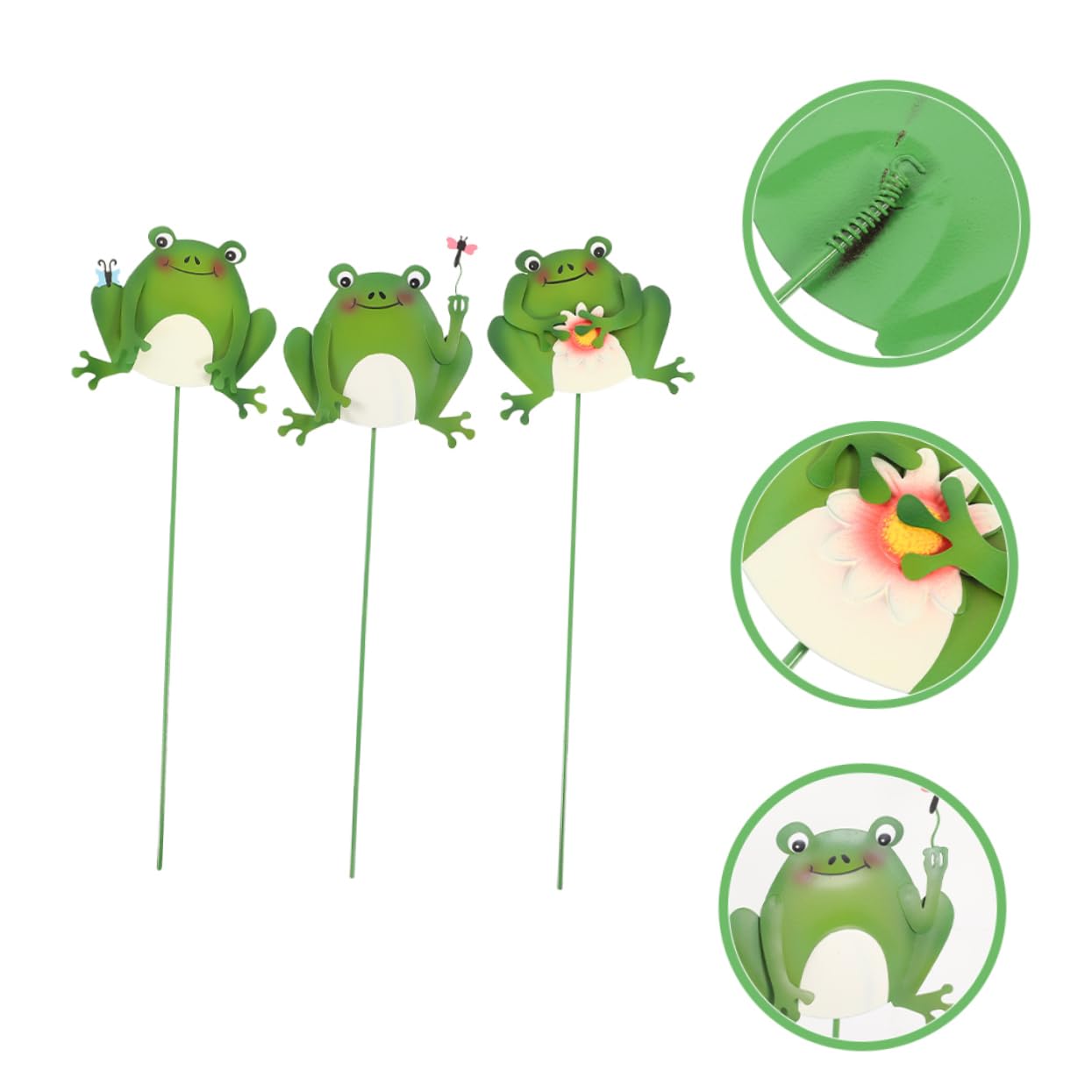 Supvox 15stücke Teiliges Gartenstecker Mit Dekorativen Fröschen Iron Flowerpot Stakes Für Garten Und Terrassendekoration Geschenkidee Für Gartenliebhaber