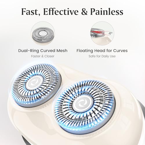 Image of Bright Facial Hair Removal for Women - Painless Shaver for Home & Travel | Painless Glide for Peach Fuzz-Usb-C Fast Charge, IPX7 Rinses Clean, Tsa-Friendly & Fits Any Purse or Carry-On.