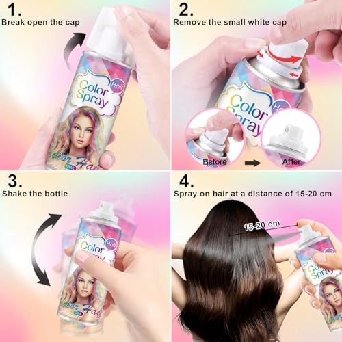 Spray Temporal de Color para Cabello Fired Red 120 ML miniatura 6