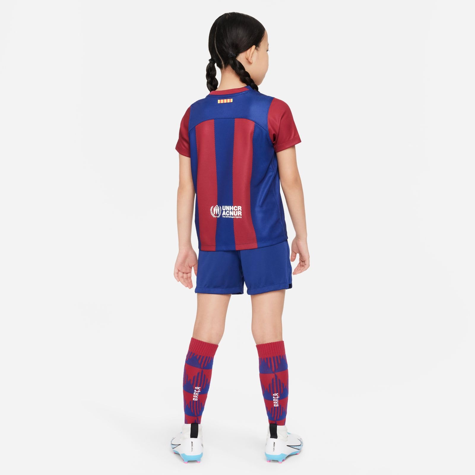 Barcelona FC DX2801-456 FCB LK NK DF Kit HM MiniKits Unisex Deep Royal Blue/Noble Red/White Tamaño L