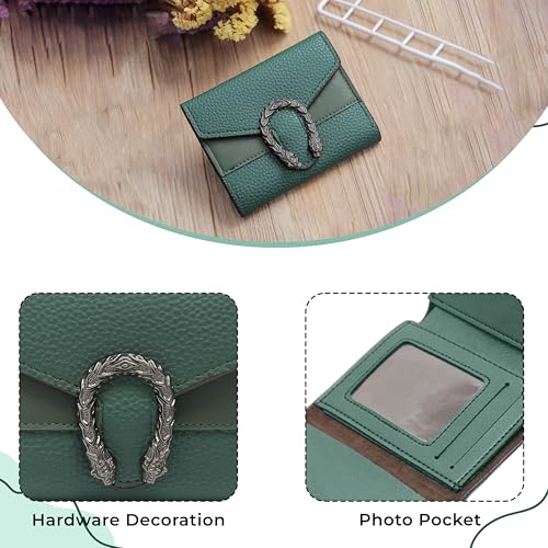 Image of Kraptick Women's Wallet -Stylish and Compact Purse Clutch Wallet for Women, Stylish Card Coin Holder, Debit Card Holder, Money Organizer and Travel Wallet for Women with 8 Slots (Green)