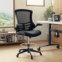 Flash Furniture Mesh Adjustable Ergonomic Drafting Chair, Black — image 2