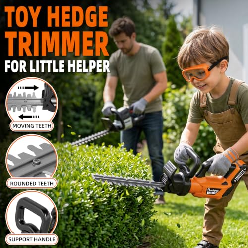 Image of Pandapop 3-in-1 Kids Leaf Blower, Weed Wacker & Hedge Trimmer Toy