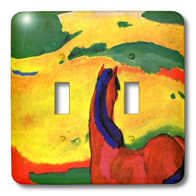 Cheval Franz Marc interrupteur deco cubisme retro