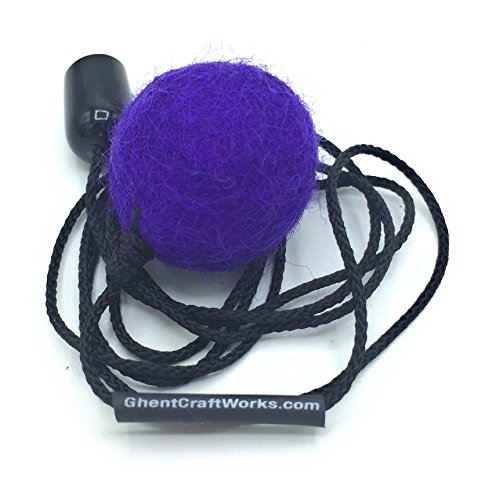Ghent Craft Works Designer Cat Toy Wand Attachment with 100% Wool Felt Ball. M1 Red Dot Revenge Red Felt Ball Cat Toy Attachments (Purple) â€¦