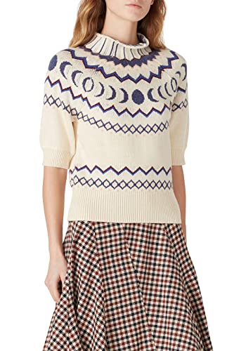 Image of Louna Women's White Fair Isle Sweater